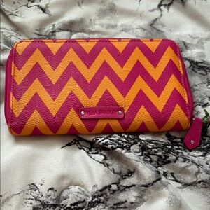 Vera Bradley Pink and Orange Chevron Wallet